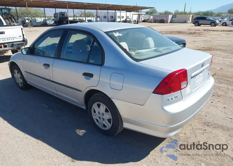 2004 Honda Civic Vp from USA, damaged, VIN 1HGES16334L008784